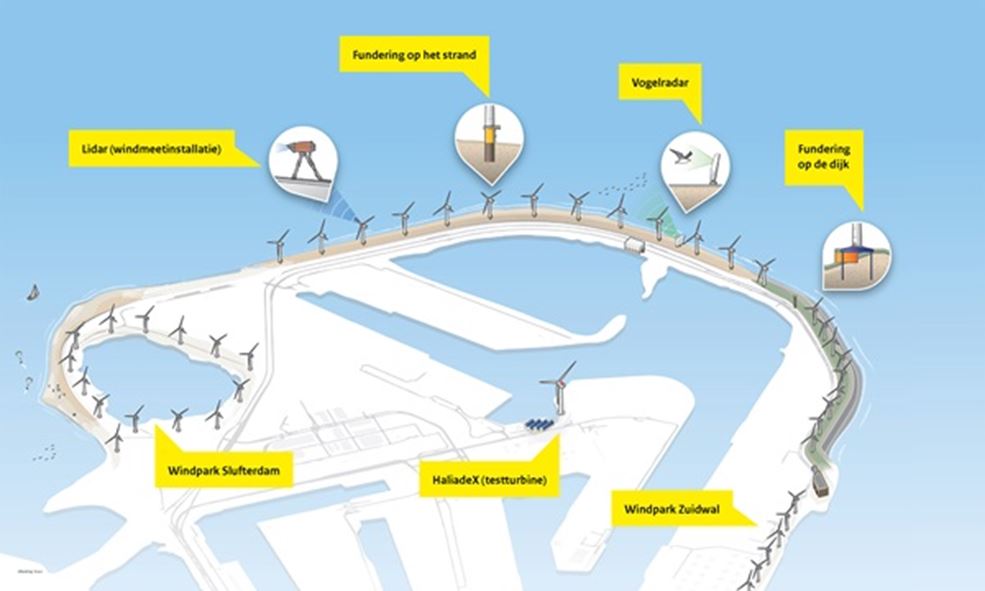 Hier komen de 22 windturbines op de Maasvlakte 2 als de plannen doorgaan.